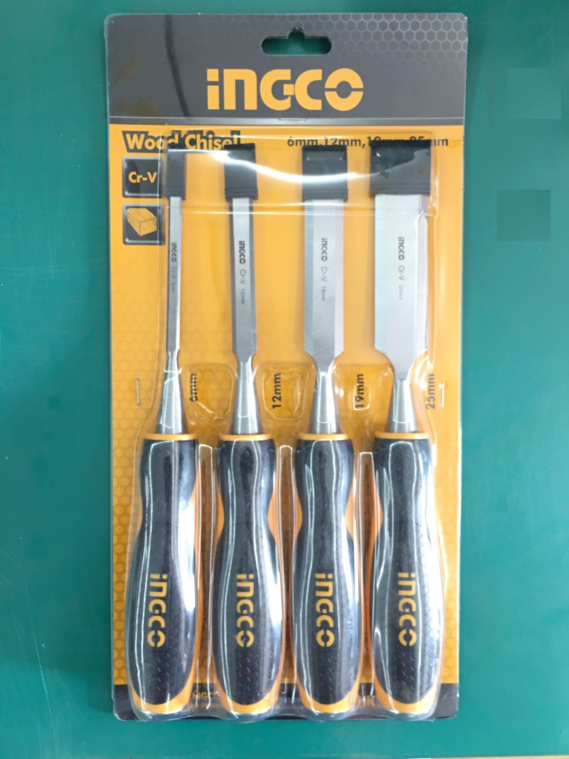Bộ 4 đục gỗ Ingco 6,12,19,25/140mm HKTWC0401