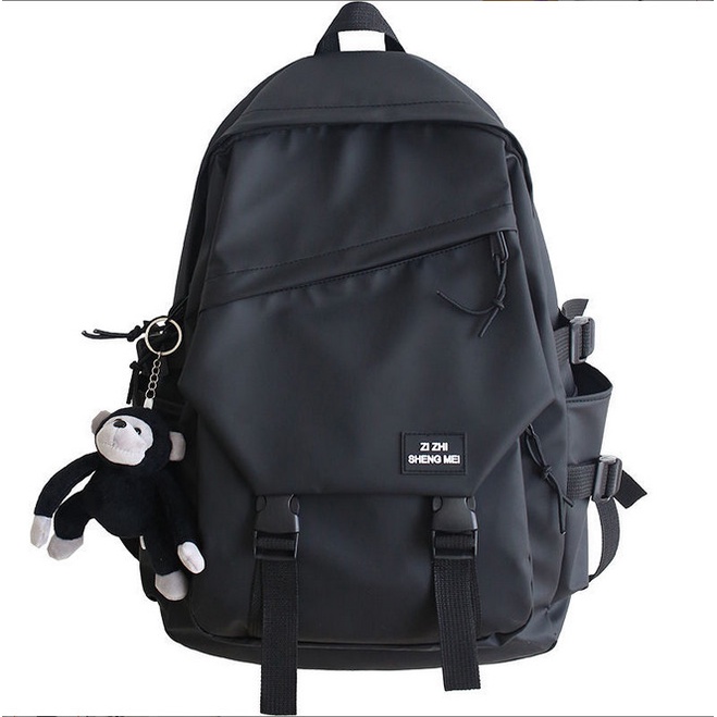 Balo nam nữ, balo đi học thời trang, chống nước, vải oxford dù balo học sinh Tặng gấu