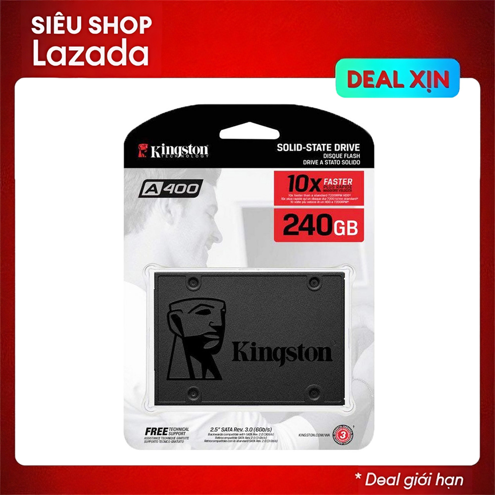 Ổ cứng ssd 240gb kingston a400 - chính hãng, tốc độ cao, bảo hành 3 năm