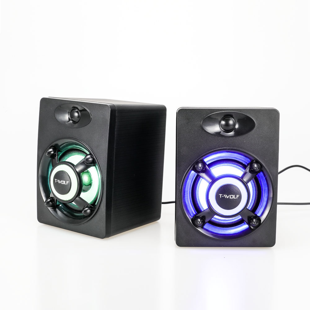 Loa Máy Tính Loa 2.0 T-Wolf S1 Led 7 Màu