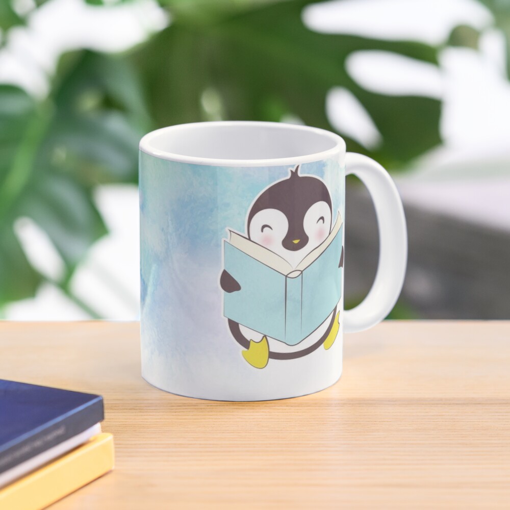 Cốc sứ uống trà cà phê in hình chim cánh cụt dễ thương
