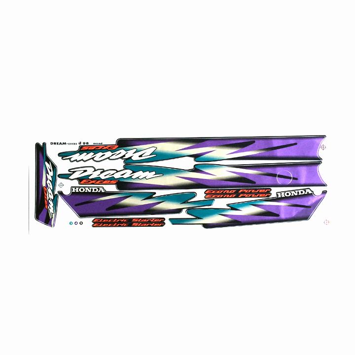 Bộ tem xe Dream II (Dream lùn) màu nho tím