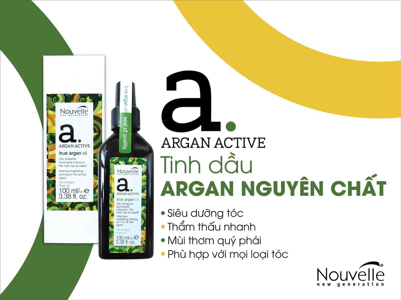 Tinh Dầu Dưỡng Tóc True Argan Oil Active Nouvelle 100ml