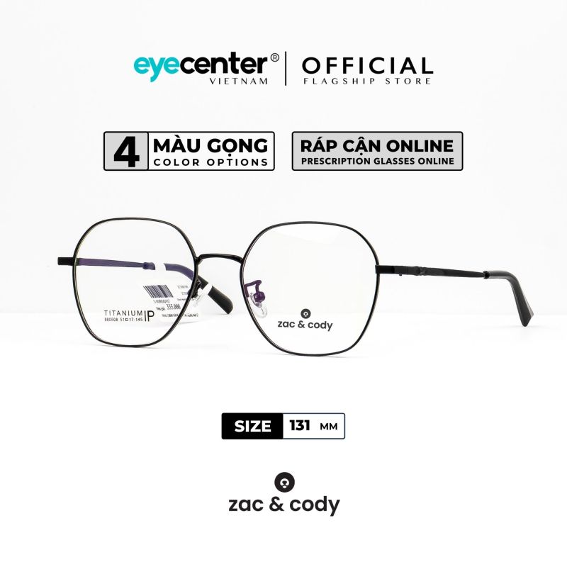 Giá bán Gọng kính cận nam nữ chính hãng ZAC & CODY C44 kim loại chống gỉ cao cấp nhập khẩu by Eye Center Vietnam