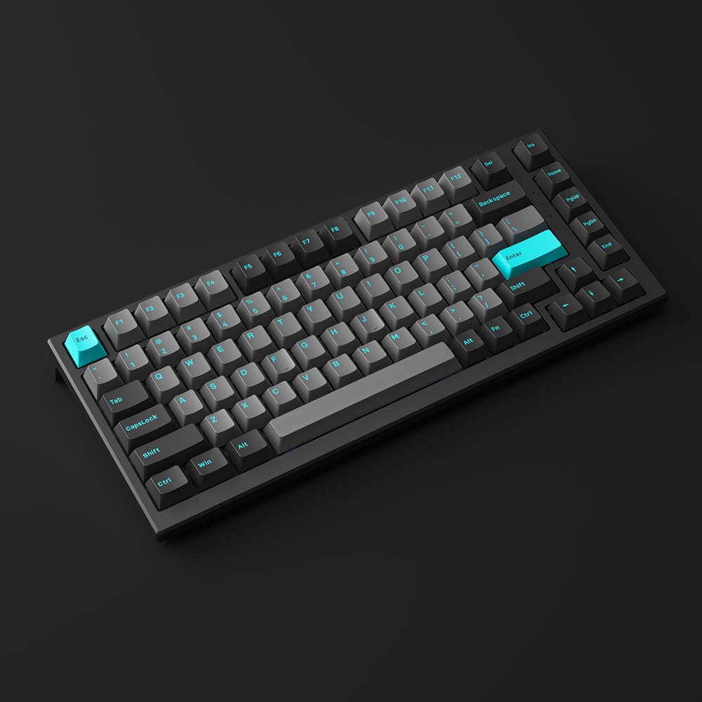 Bàn phím cơ MonsGeek MG75 Black & Cyan - Hàng Chính Hãng