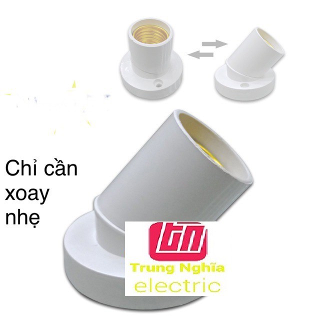 chuôi đèn E27 gắn tường - 2 chế độ