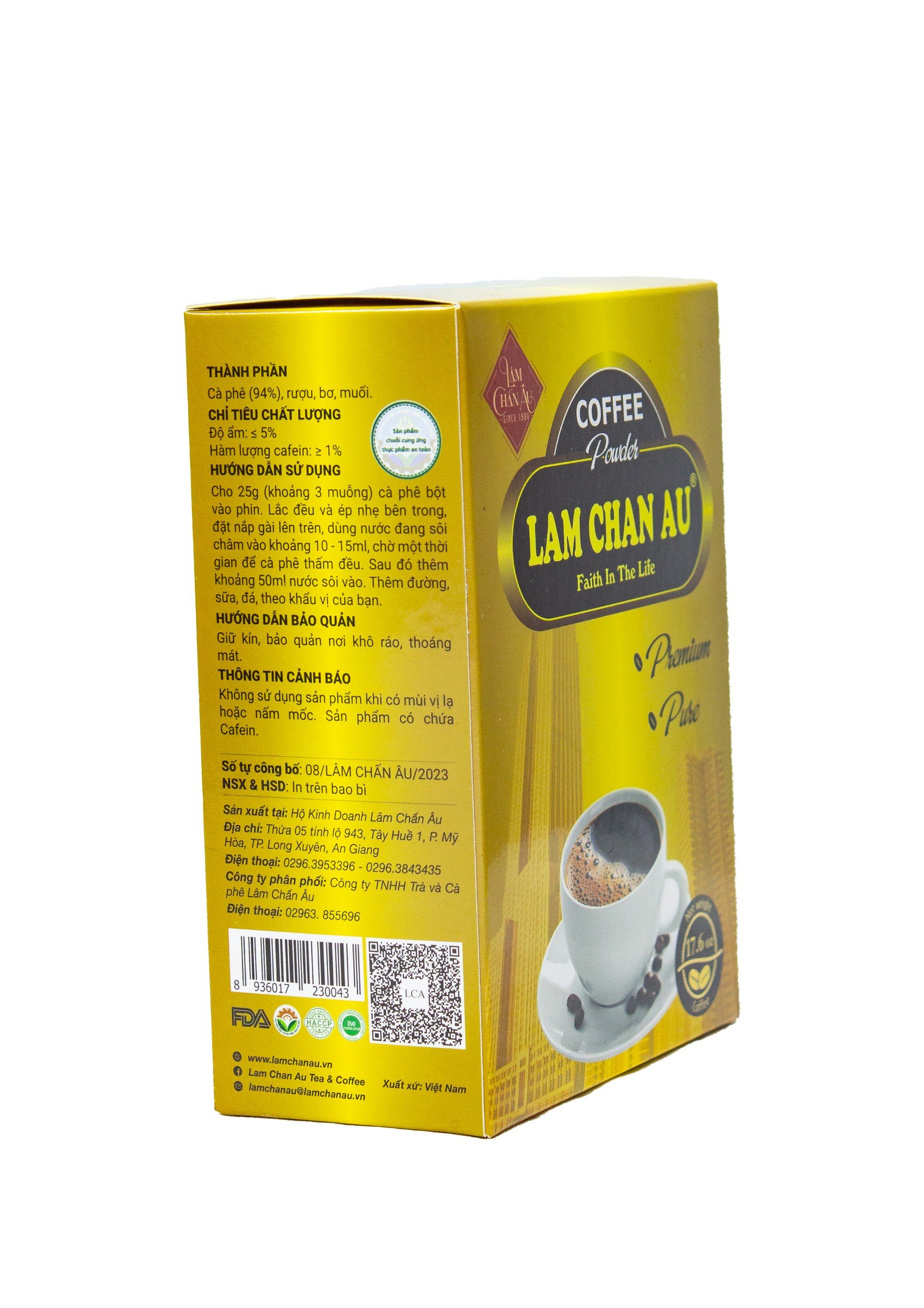 Cà phê Hộp Vàng LÂM CHẤN ÂU (500g) - Yellow Box Coffee (17.6oz)