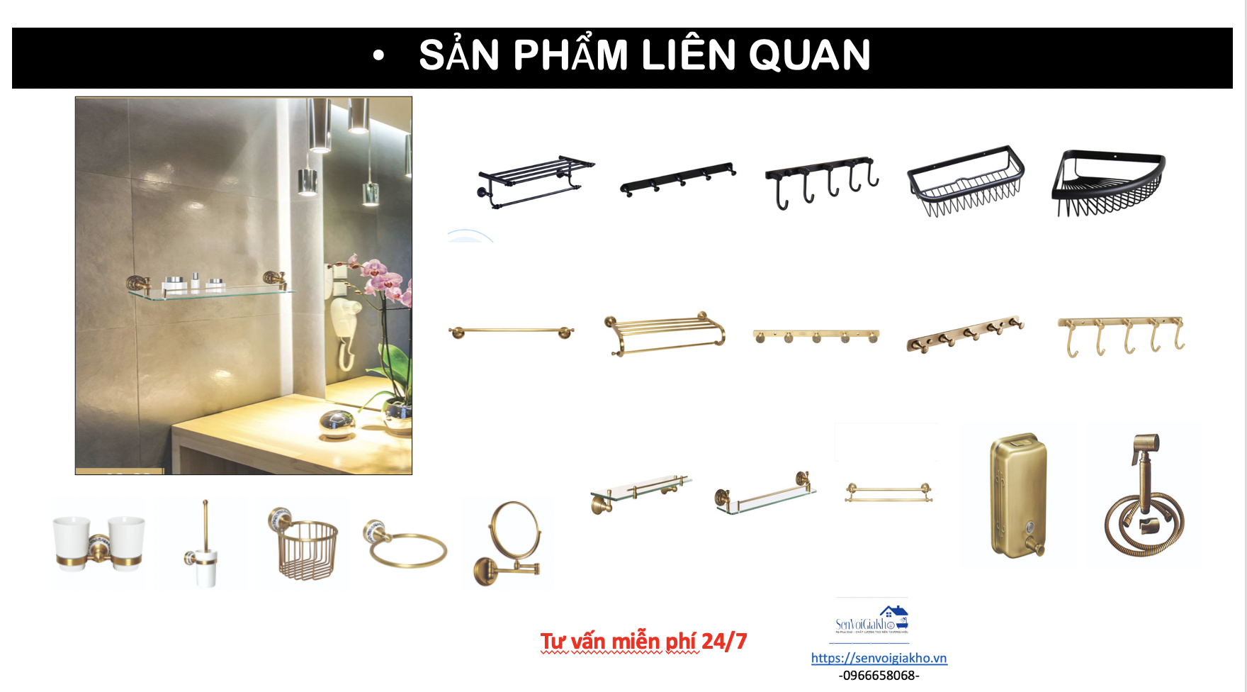 Thanh treo khăn đồng cổ điển [ BH chính hãng ]