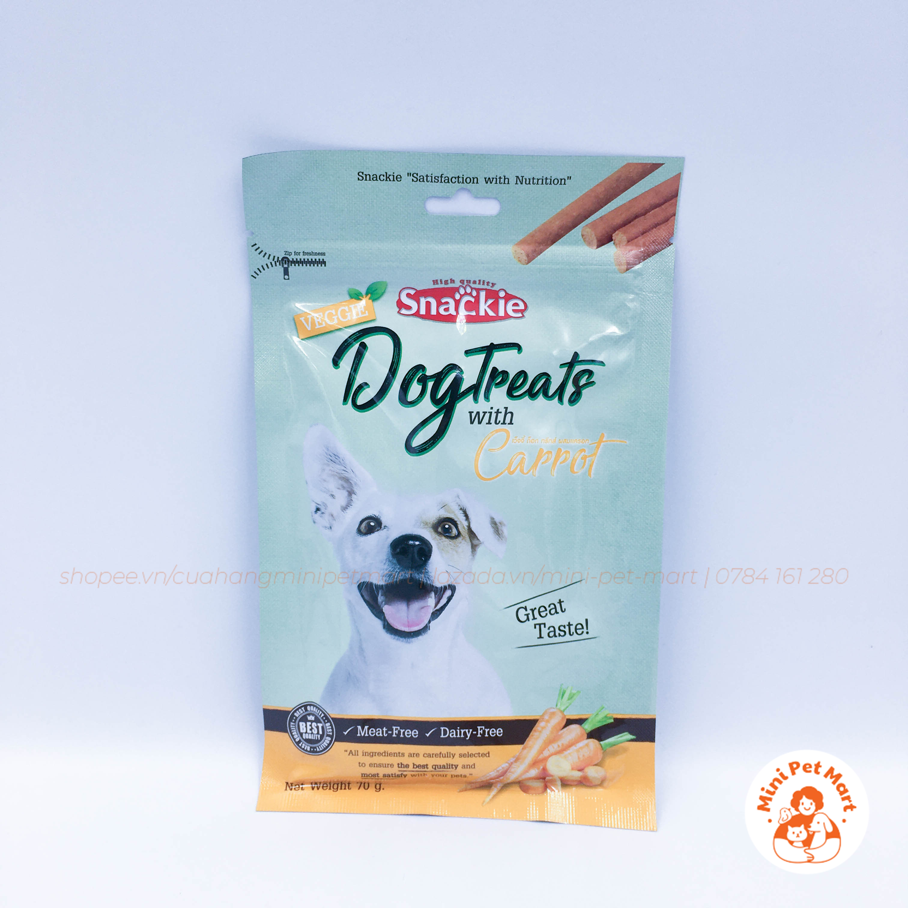 Thức ăn vặt cho chó SNACKIE 70g (14 que)