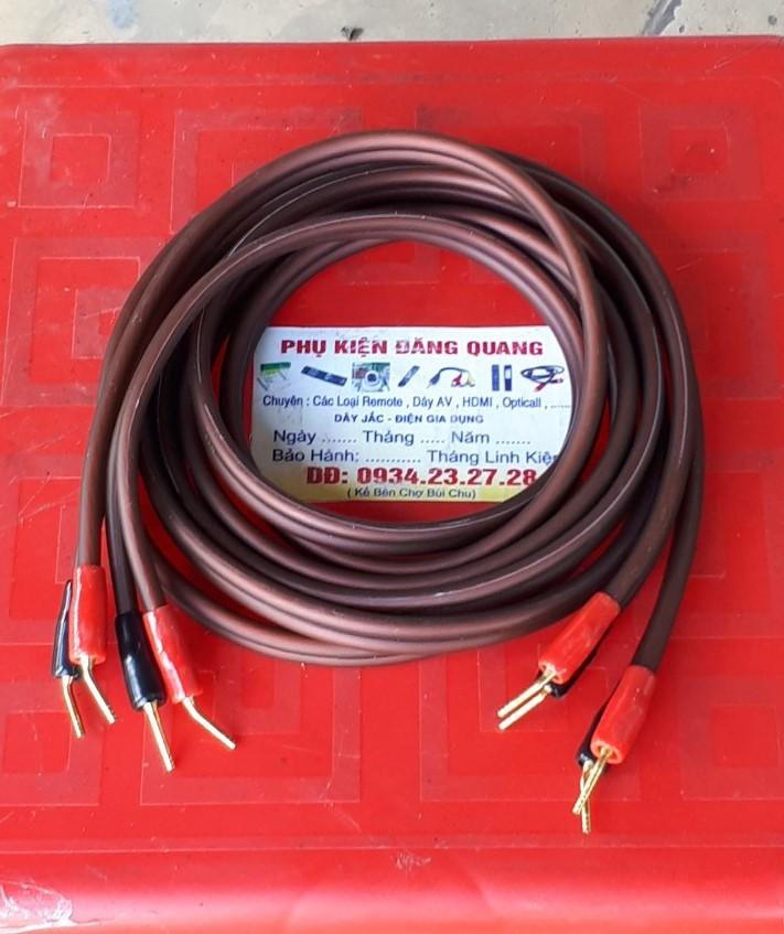 Cặp dây loa Canare dài 3m ( 2 vế ) hàn sẵn jack mỏ chim