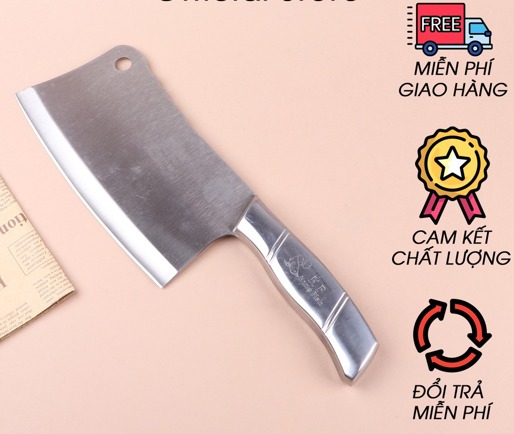 Dao Chặt Xám Thép Không Gỉ