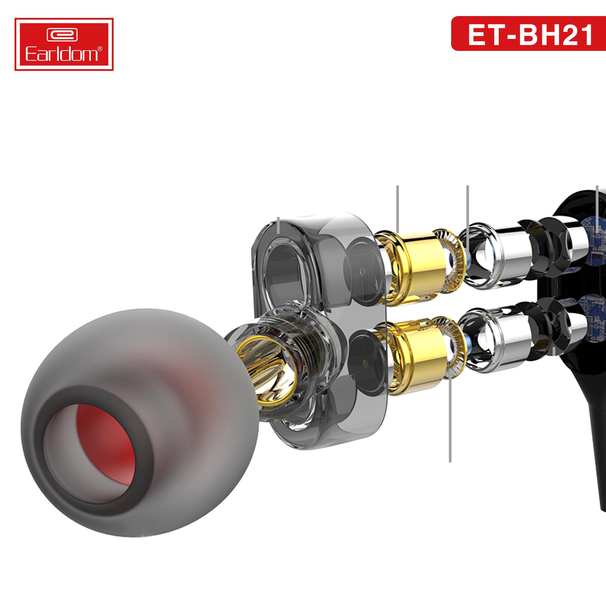 Tai Nghe Bluetooth Earldom BH21 (2 Tai, Có Dây)