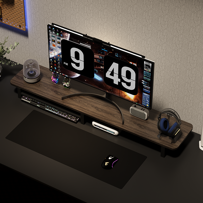 Larot-GA35 brand primerized MDF working corner computer screen shelf