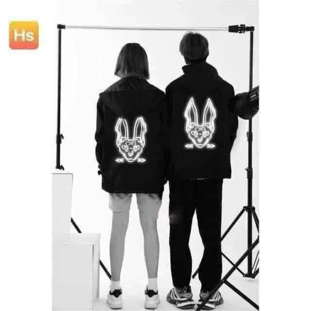 Áo khoác dù phản quang nam nữ siêu ngầufreeship rẻ đẹpáo gió khoác chống nắng màu đen couple mặc unisex jacket