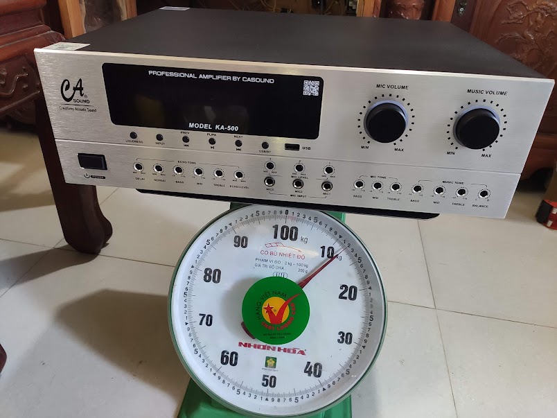 Đẩy liền vang cao cấp ca sound ka 500, chuẩn hãng ca đài loan, chơi tốt cặp đôi loa bas 40cm, siêu chống hú