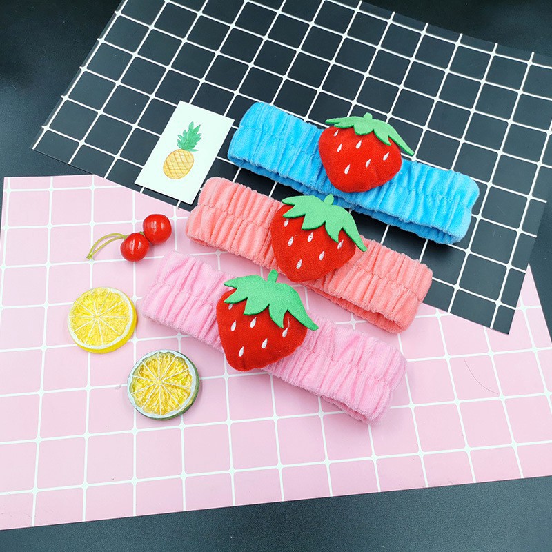 (FREE SHIP) Băng đô trái dâu, băng đô dâu tây 3D, bờm tóc Hàn Quốc