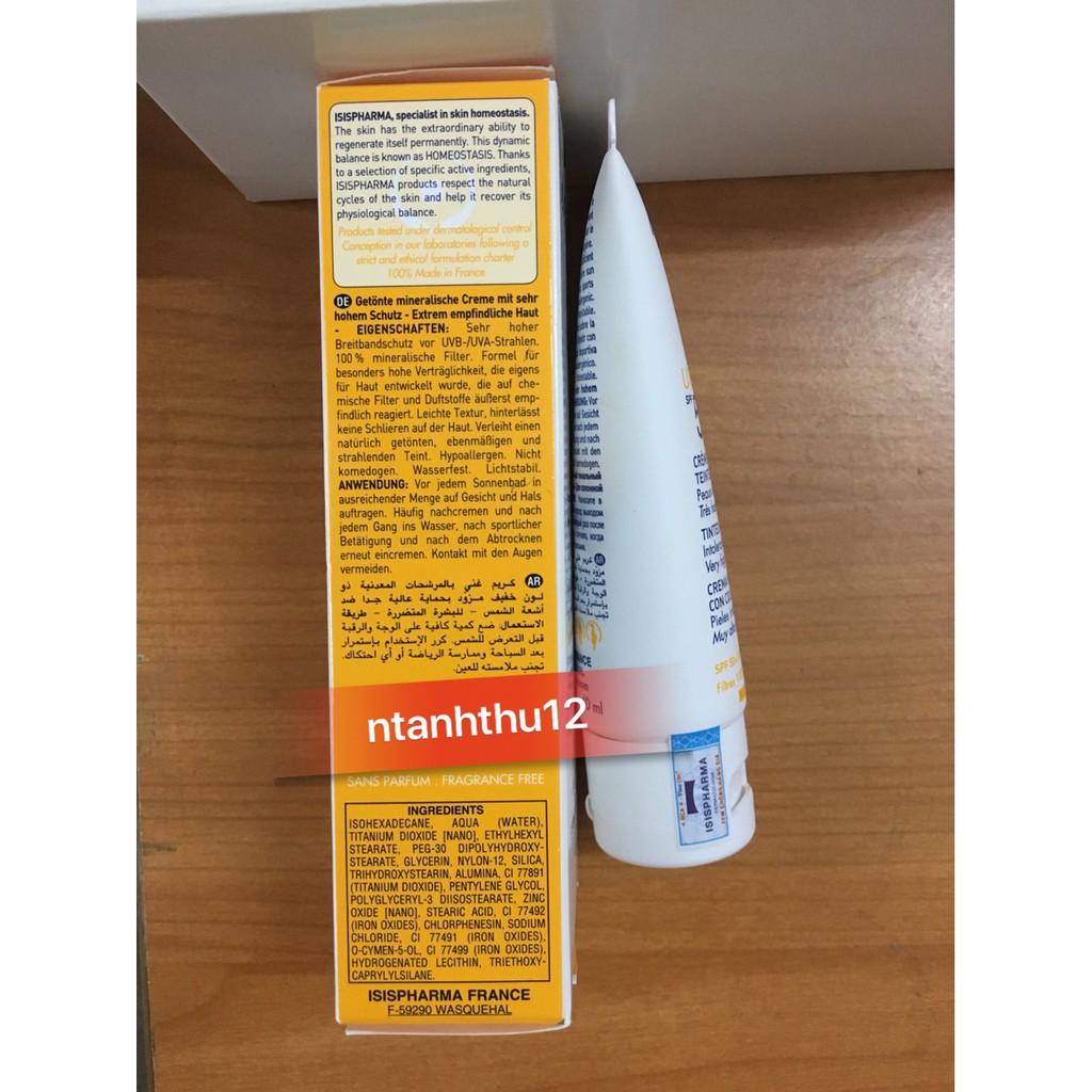 KEM CHỐNG NẮNG UVEBLOCK SPF50 MÀU DA ( Mẫu mới - )