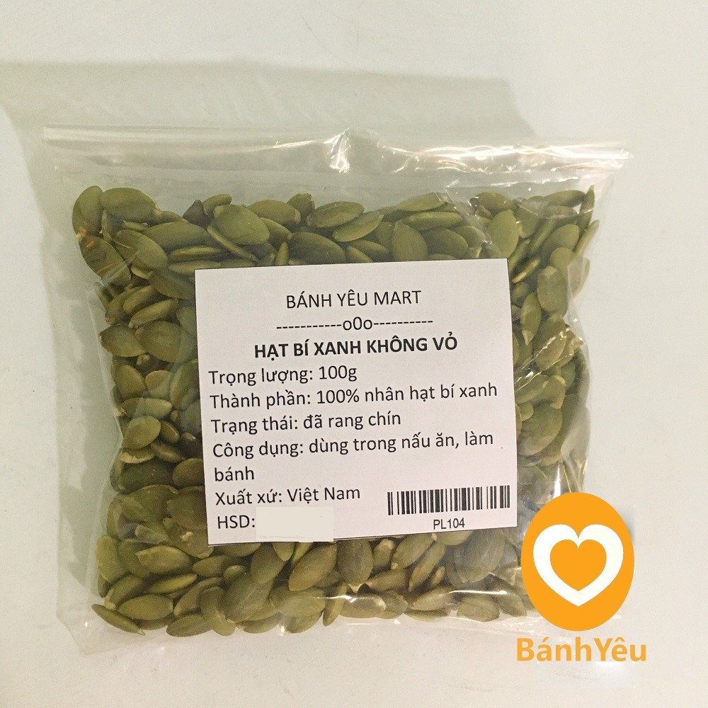 Hạt bí xanh không vỏ ( chia 100g)
