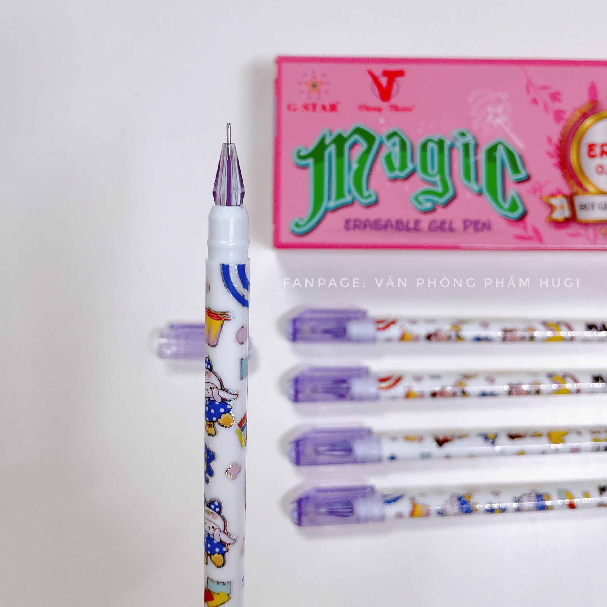 Hộp 12 cây bút Gel Bôi Xóa được Gstar ER-03 (loại tốt) mực đậm và đều dành cho học sinh tiểu học