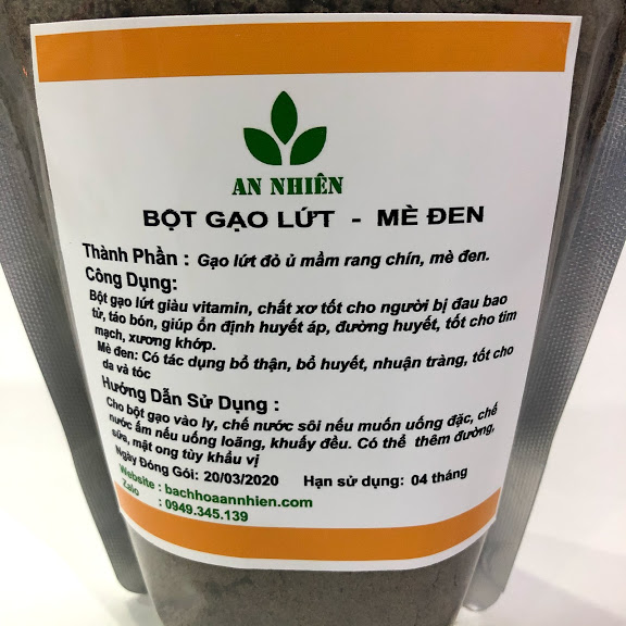 Bột Gạo Lứt Mè Đen An Nhiên 500g