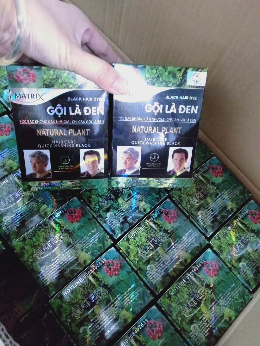 [HCM]Dầu Gội Nhuộm Tóc Gội Là Đen Matrix 1 gói