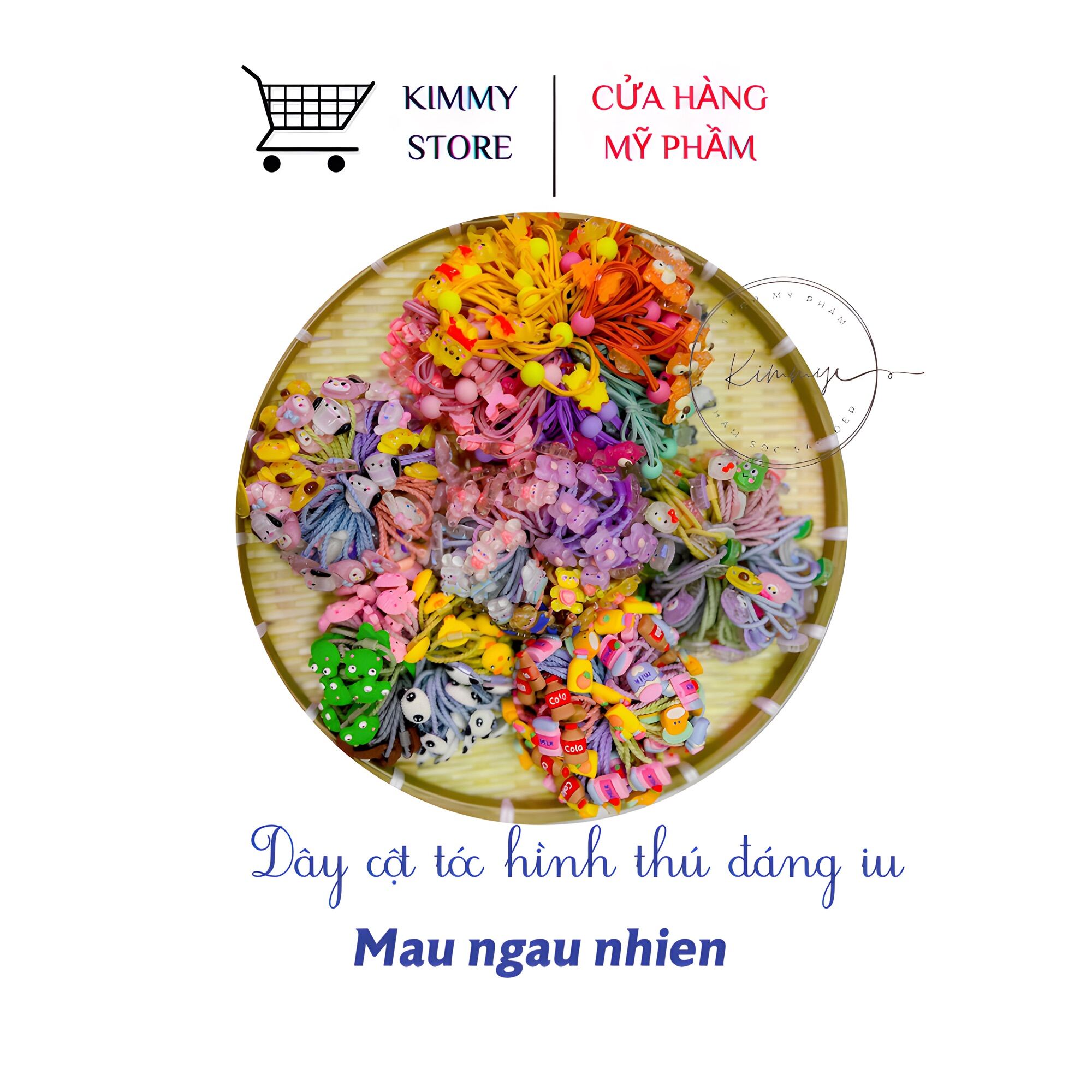 Dây thun cột tóc nhiều màu dễ thương
