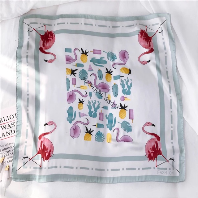 [HCM]Khăn lụa vuông size 70x70cm Khăn choàng cổ lụa thanh lịch