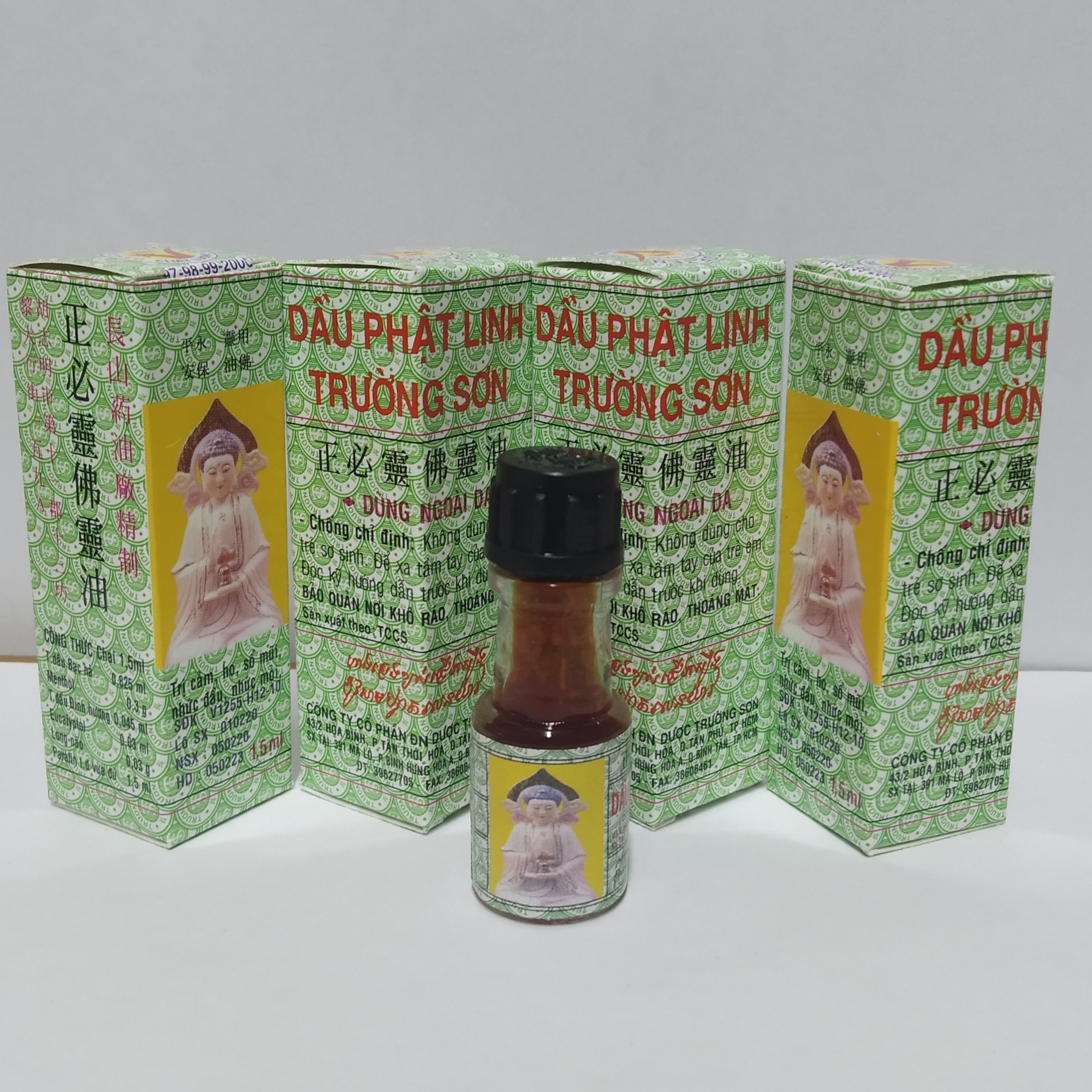 5 chai Dầu Phật Linh Trường Sơn 1.5ml