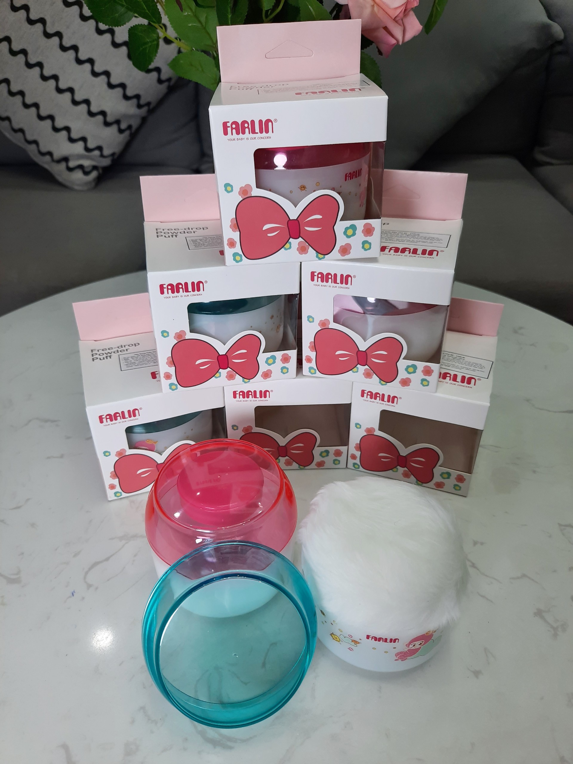 Hộp Đựng Phấn Rôm Cho Bé FARLIN- Hộp đựng phấn