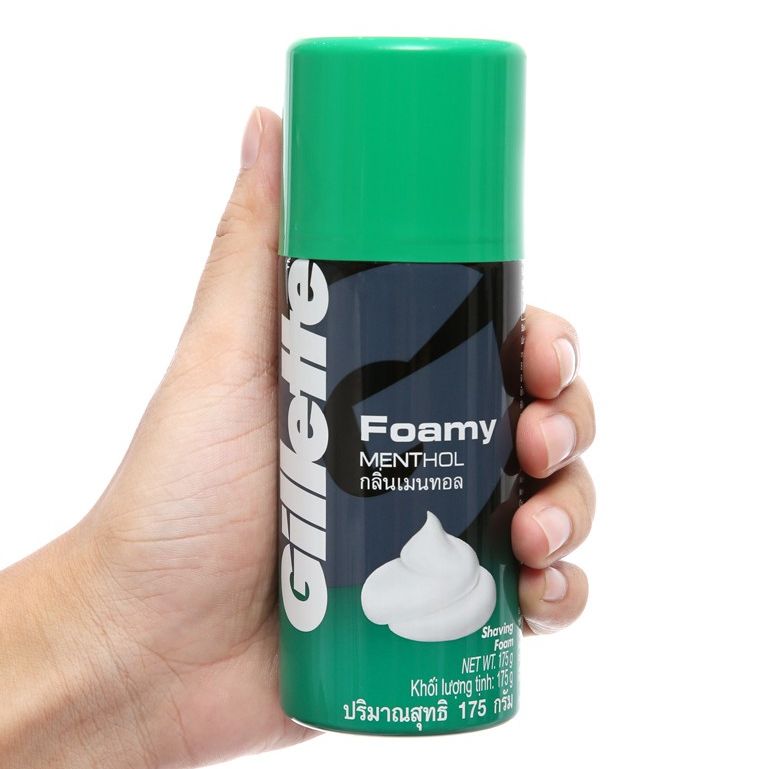 Bọt Cạo Râu Gillette Foamy Menthol 175g -BẠC HÀ