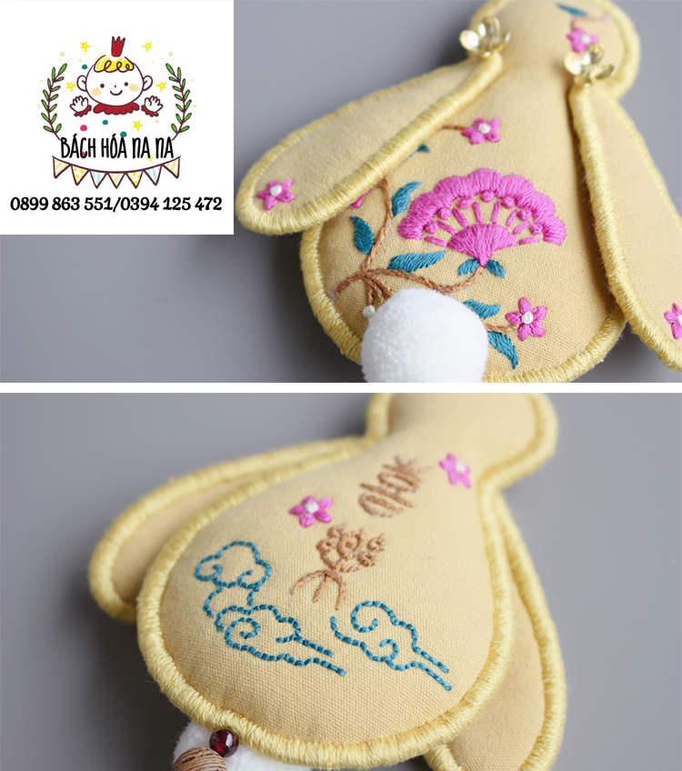 [CÓ SẴN] DIY / BỘ KIT TỰ THÊU 2023 TÚI THƠM thỏ tình duyên - túi thơm treo ô tô - Thêu Tay Thủ Công Tự Làm Handmade Nana Shop