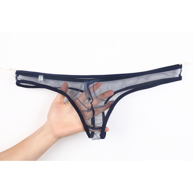 【MOMLOVE】 Breathable and Stylish See Through Briefs for Men Low Rise T Back Design