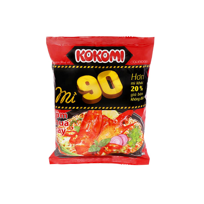 (set 10 gói) Mì Kokomi Tôm chua cay 65g, 90g