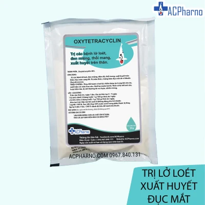 [HCM]Oxytetracycline trị chữa bệnh lở loét xuất huyết trên thân nhiễm trùng dành cho cá chép Koi - Thuoc chua tri lo loet Oxytetracycline 30g trên cá Koi