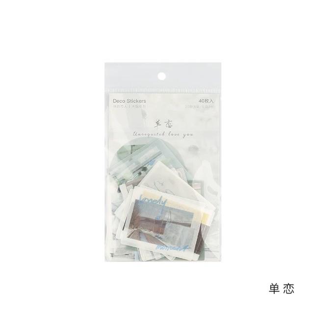 Set 40 pcs stickers về cuộc sống