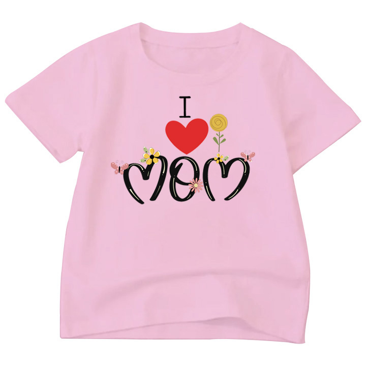 Áo Thun bé gái in hình vải polly cotton dày mịn AM80