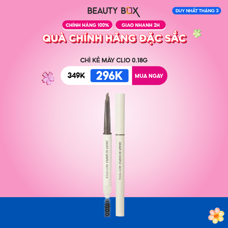[Săn Sale]Chì Kẻ Mày Clio Sharp So Simple Brow Pencil 0.18g