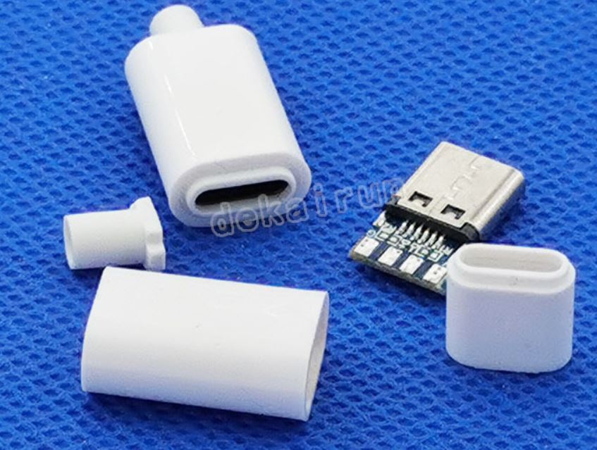 Đầu Jack USB Type-C (Màu Trắng) đực và cái