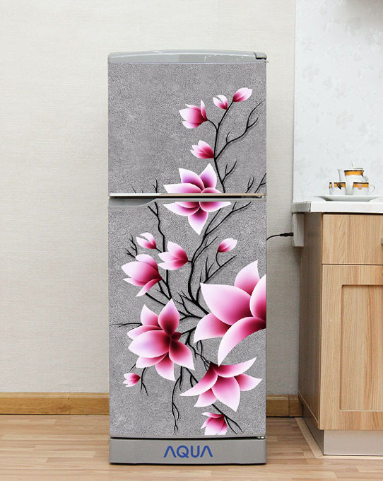 Decal dán trang trí tủ lạnh - Trang trí Tết - mẫu Hoa mộc lan