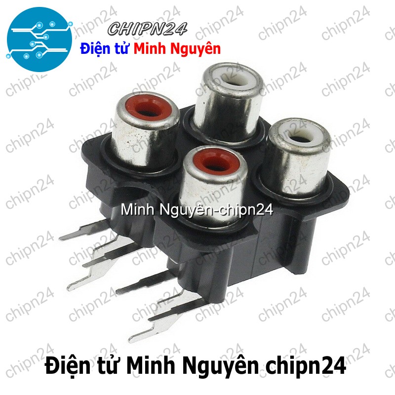 (F116) Jack cắm Audio RCA AV Âm thanh Bông sen (2 4 6 8 Chấu) - [Chọn Loại] - HHH.00171