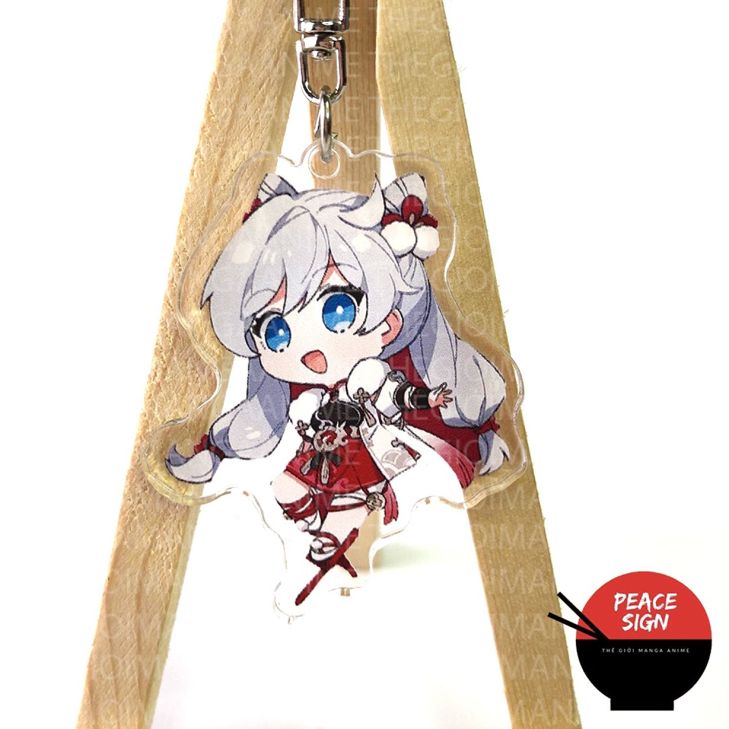 ( Mica trong acrylic ) Móc khóa HONKAI IMPACT 3 ver HÁN PHỤC M2 game chibi anime