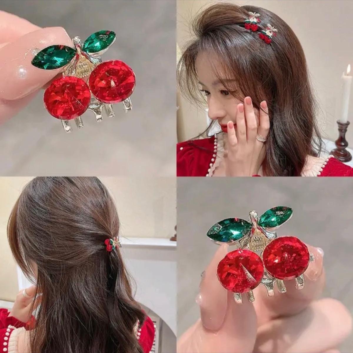 Kẹp Tóc Cỡ Nhỏ Hình Quả Cherry Dễ Thương