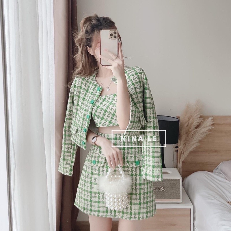 [ Unisex _365 ] Sét Bộ dạ stweed  3 món