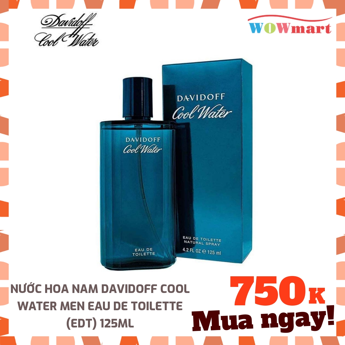 davidoff 125 ml eau de toilette