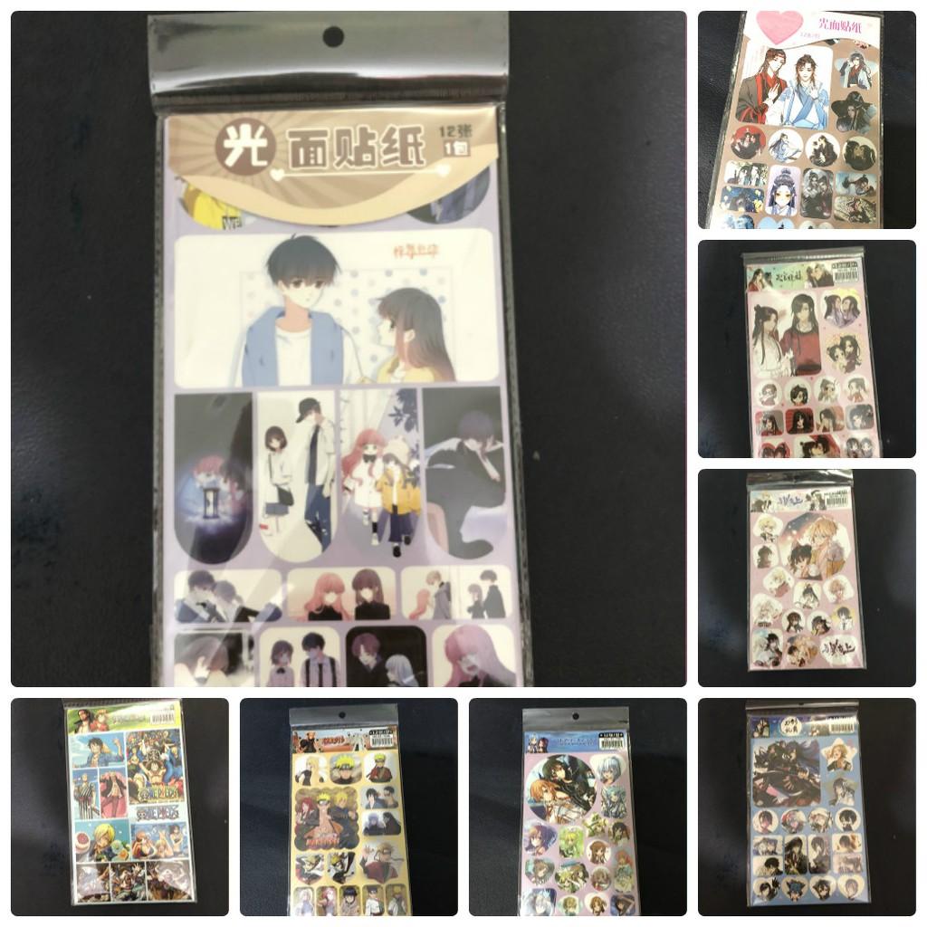 Ảnh dán anime ảnh dán Con tim rung động Ma đạo tổ sư Ngôi sao thời trang Miku One Piece Naruto Touken Ranbu tập ảnh