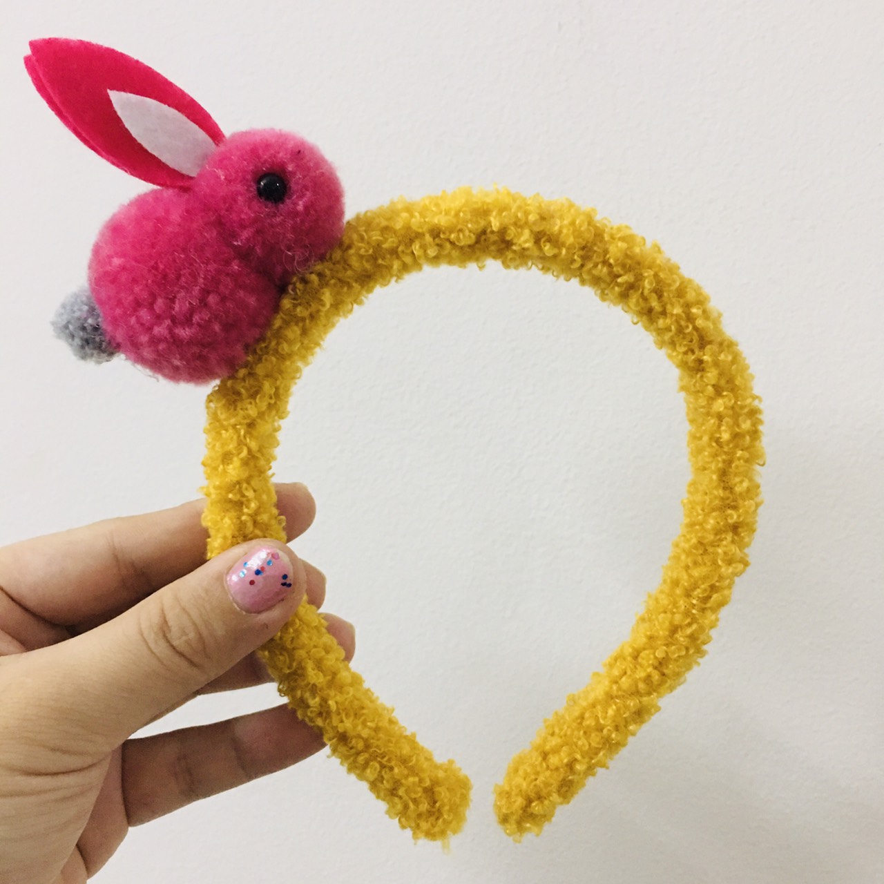 [Có sẵn- freeship 50k] Cài Tóc Hình Thỏ Nhồi Bông Xinh Xắn Tiện Dụng - Bờm tóc