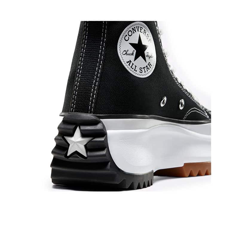 Converse Run Star Hike Canvas Platform Unisex Sneakers - Black/White/Gum