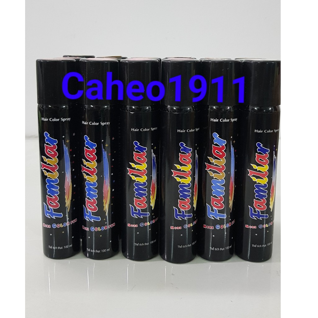 Keo xịt tóc màu Familiar 80ml (20 màu)
