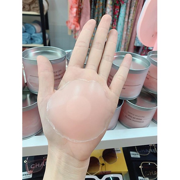 Hộp 10 Miếng Dán Nhũ Hoa Silicon (Hộp Xanh)