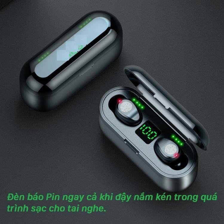 Tai nghe cảm ứng TWS F9 Pro bluetooth 5.3 tăng giảm âm lượng trực tiếp trên tai nghe - Hàng nhập khẩu cao cấp pro